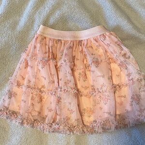 Disney Pink Floral Ruffle Skirt